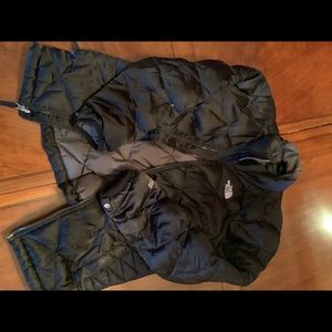 black puffer north face jacket